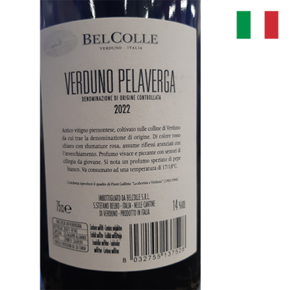 BelColle, Verduno DOC Pelaverga 2022', 0,75L x 6pudelit - Image 3