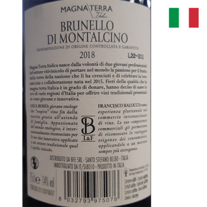 Magna Terra Italica Brunello di Montalcino DOCG 2018' 0,75L 14% vol x 6pudelit - Image 2